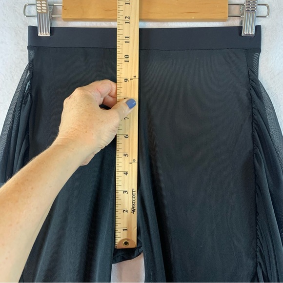 Sheer Mesh Pants Sz S Black Beachy Festival Moto‎ Boho Edgy Western - Picture 7 of 9